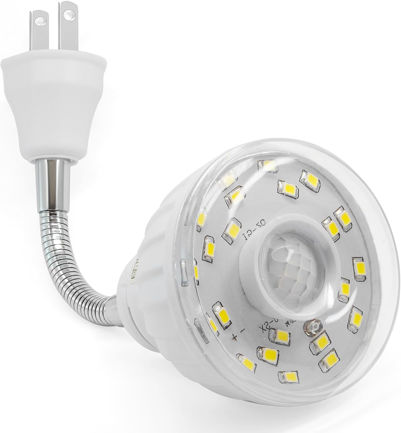 LED Motion-Activated Directional Rotating Flexible Sensor Dusk to Dawn Night Light AC Outlet Plug-in Wall Stair Lamp Indoor 360° Bedroom…