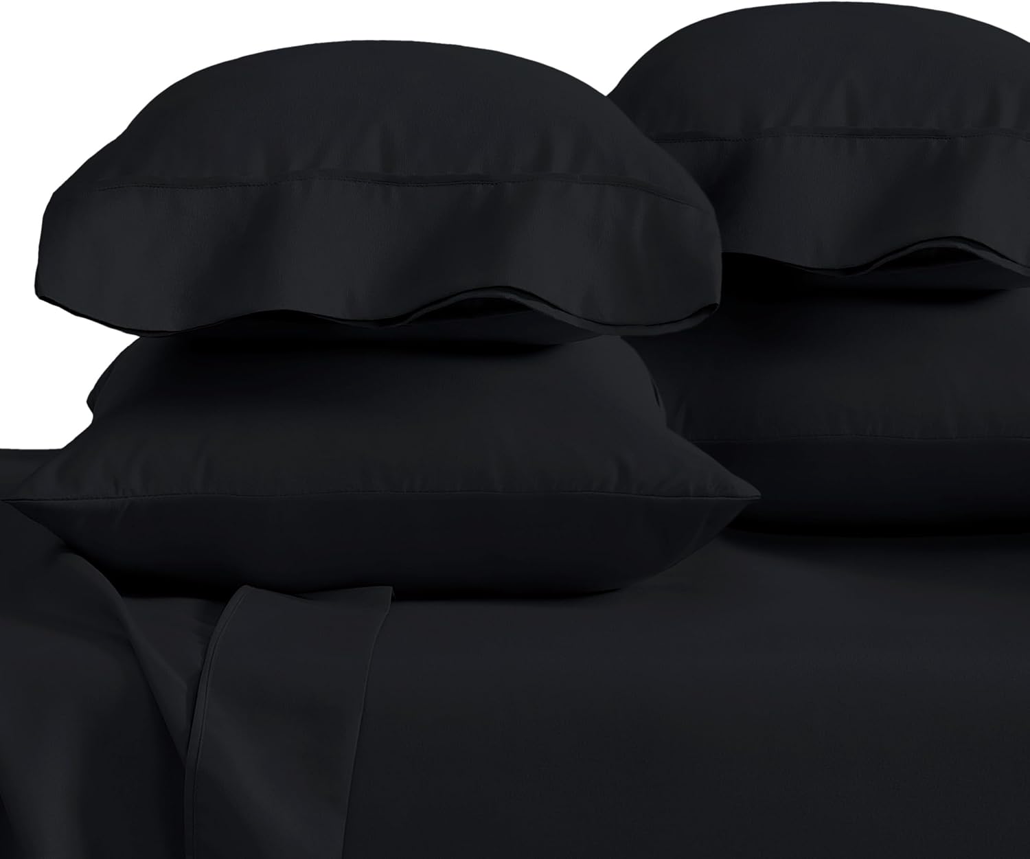BareHome Bare Home 4 Pillowcases - 1800 Ultra-Soft Collection - Bulk Pack - Double Brushed - Hypoallergenic - Wrinkle Resistant - easy…
