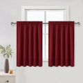 DWCN Burgund Short Blackout Curtains for Bedroom/Kitchen, Thermal Insulated Energy Saving Room Darkening Curtains for Living Room (W60 x…
