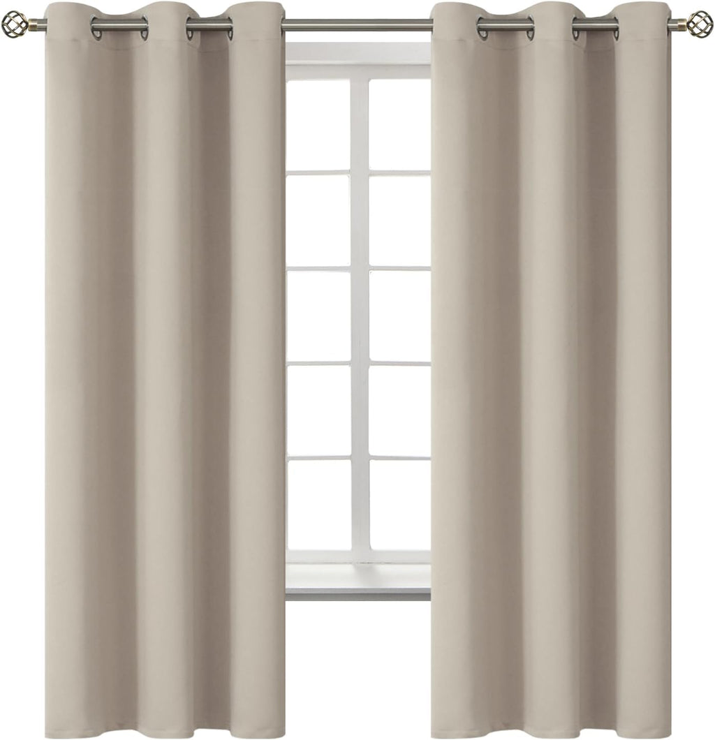 BGment Room Darkening Curtains 63 Inches Long - Grommet Thermal Insulated Drapes Window Treatment Curtains for Bedroom, 2 Panels, 38 x 63 I…