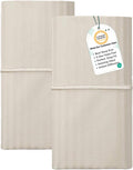 Featherstitchnewyork Feather & Stitch 100% Cotton Standard Pillow Covers Set of 2, 500TC Envelope Closure Pillowcases, Soft Luxury Damask S…