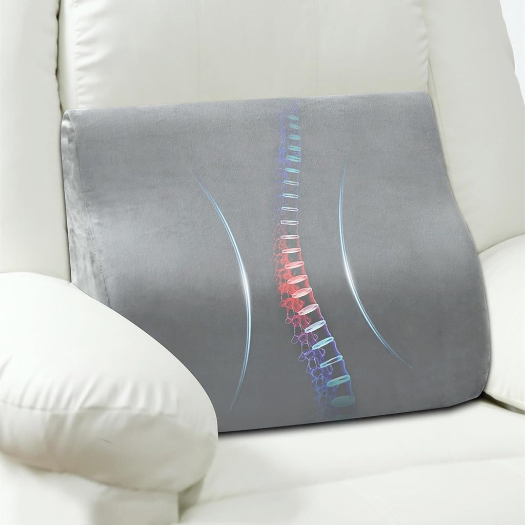 Ahuawa Back Support Pillow for Recliner Chair, Memory Foam Couch Back Cushions Ergonomic Large Lumbar Support Pillow for Lower Back, with…