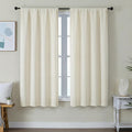 Simplebrand Ava Light Beige Light Filtering Curtains for Bedroom 63 Inch Length 2 Panels Set, Privacy Thermal Insulated Rod Pocket Door Win…