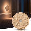 Flower Motion Sensor Night Light, Carved Wooden Flower Wall Lamp, Backlight LED Light, Rechargeable & Stick-On Magnetic Mount for Indoor…