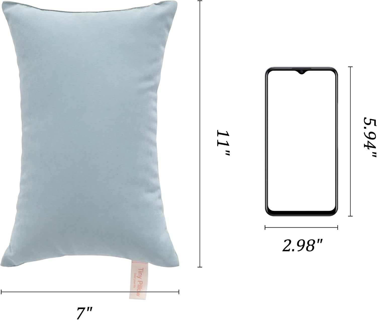 BEDSUM Tiny Pillows, 11x7 Mini Microfiber Small Pillow for Neck and Lumbar Support - Machine Washable Cushion for Office Desk…