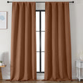 Simplebrand Sun Baked Blackout Curtains for Bedroom 96 Inches Long 2 Panels, Solid Thermal Insulated, Energy Saving Living Room Window Trea…