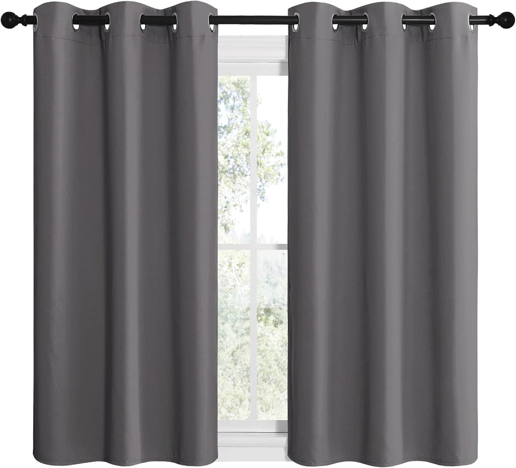 NICETOWN Bedroom Curtains Blackout Drapery Panels, Three Pass Microfiber Thermal Insulated Solid Ring Top Blackout Window Curtains/Drapes…