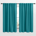 Nicetown Insulated Room Darkening Curtain Panels - (Peacock Teal Color) W52 x L63, 2 Pieces, Room Darkening Window Treatment Drape Panel 2…