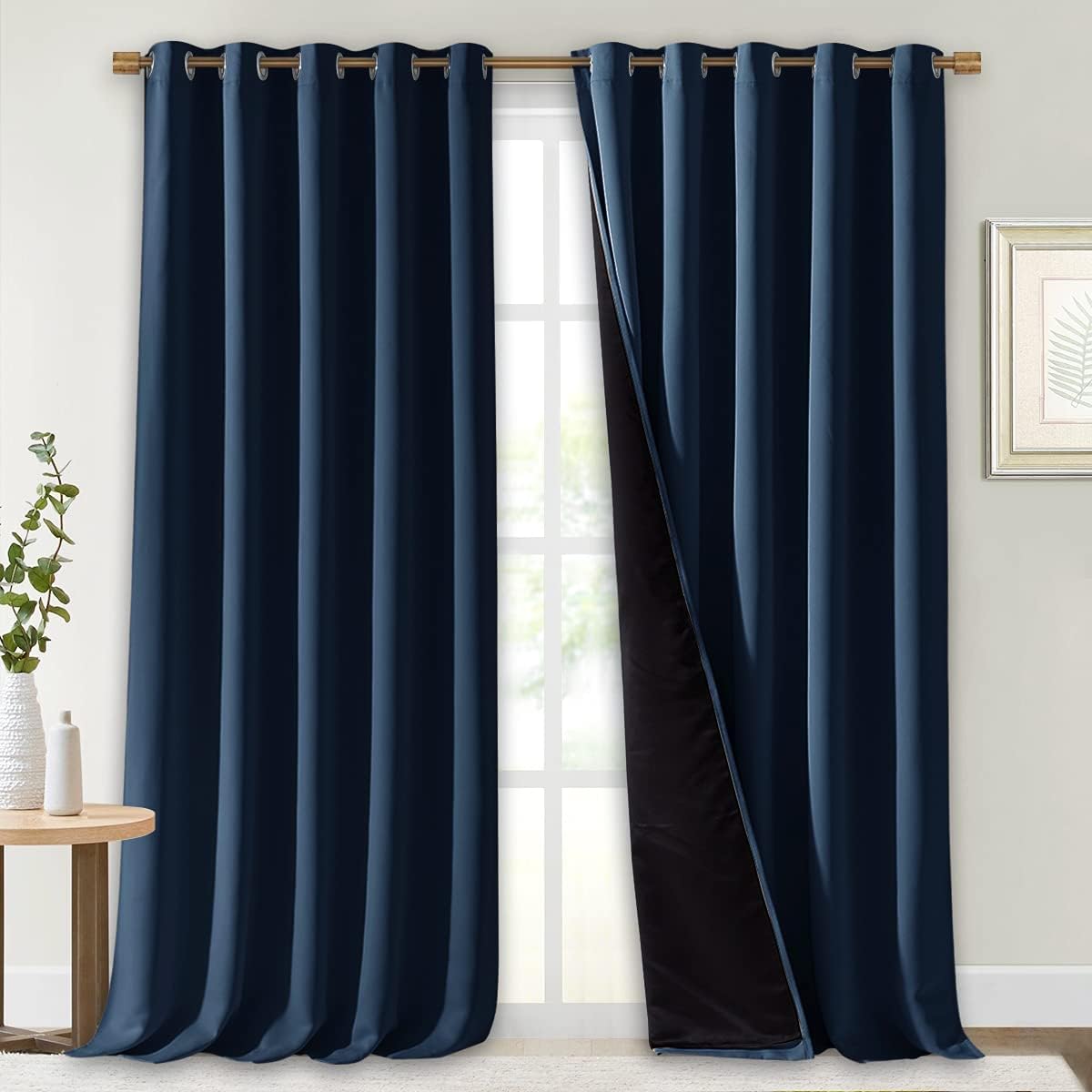 Nicetown 100% Blackout Blinds, Laundry Room Decor Window Treatment Curtains, Thermal Insulated Energy Smart Drapes and Draperies for Villa,…