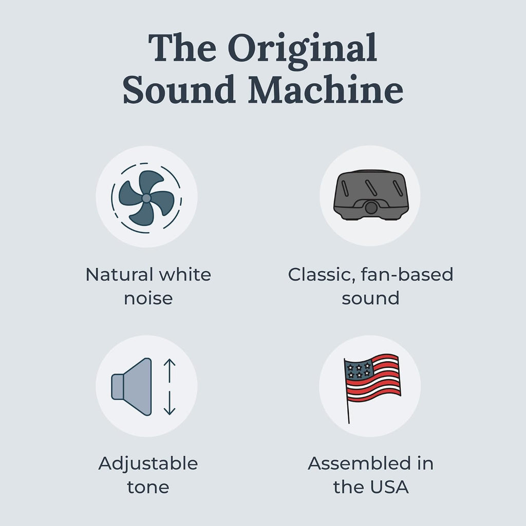Yogasleep Dohm Uno White Noise Sound Machine, Real Fan Inside for Non-Looping White Noise,, Office Privacy & Meditation for Adult…