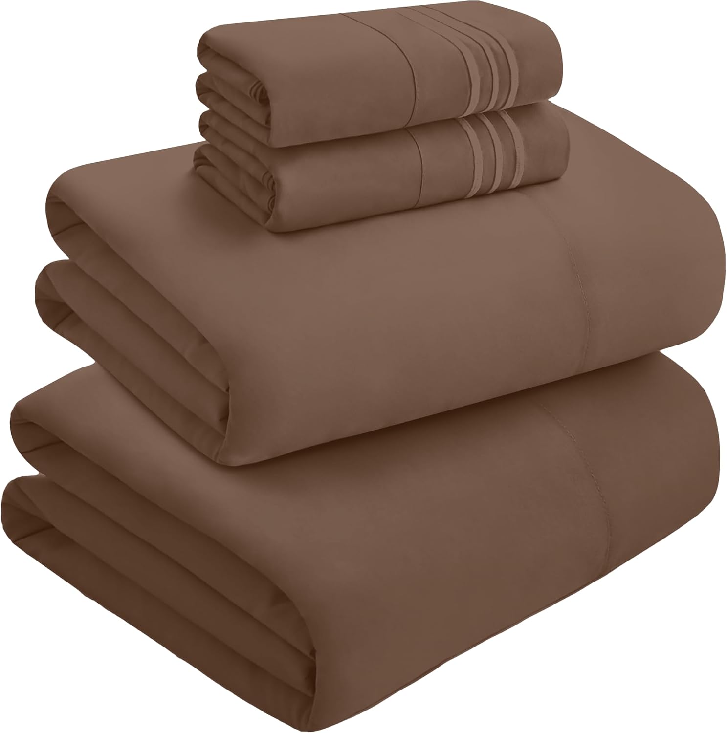 MocassiLuxuryBedding Mocassi Cal King Size 4-Piece Bed Sheet Set - 1800 Hotel Quality Microfiber 18-24 Inches Extra Deep Pocket Fitted Shee…