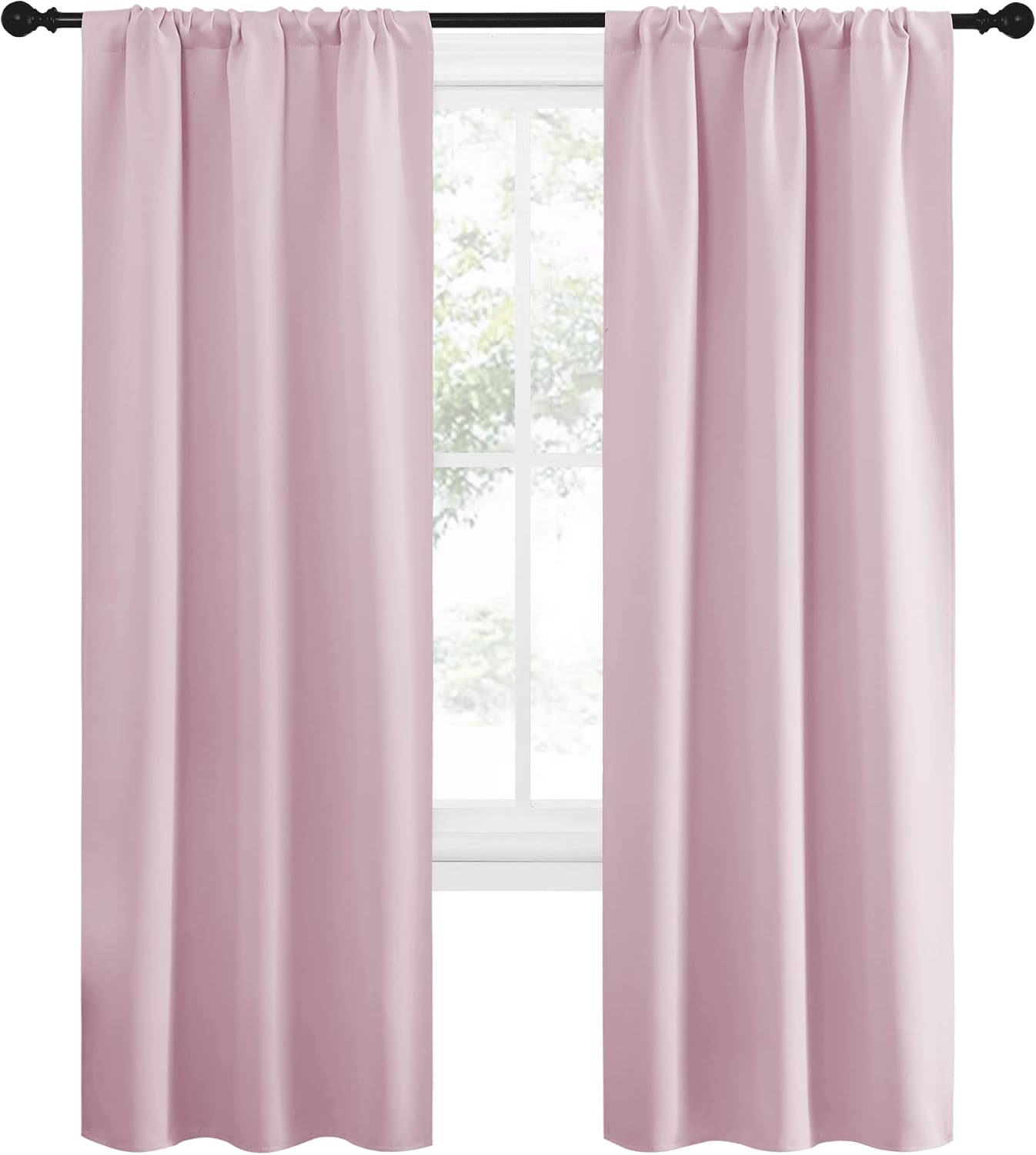 NICETOWN Blackout Curtains for Living Curtains, Room Darkening Draperies Window Curtain Panels, Thermal Insulated Room Darkening Curtains…