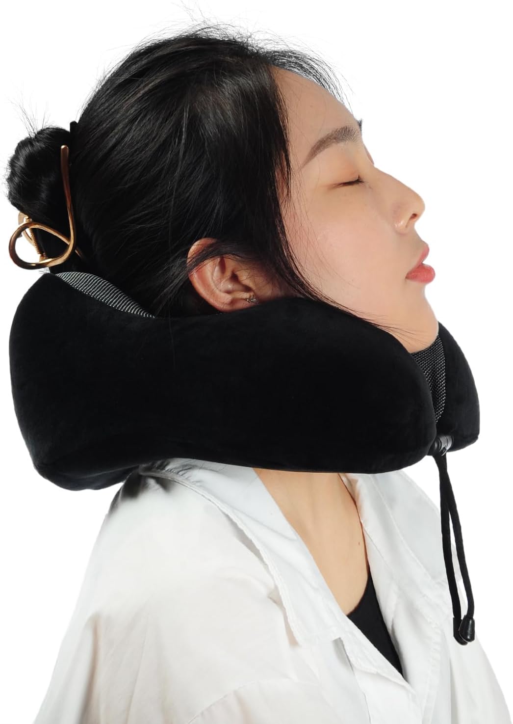 Makimoo Memory Foam Travel Pillow, Neck Pillow with 360-Degree Head Support, Comfortable Ideal for Sleeping on Airplane, Car, Train, Bus an…