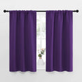NICETOWN Kitchen Curtains Blackout Drapes & Curtains, Energy Smart Window Treatment Curtain Panels for Bedroom (Royal Purple, 34 in x 45…
