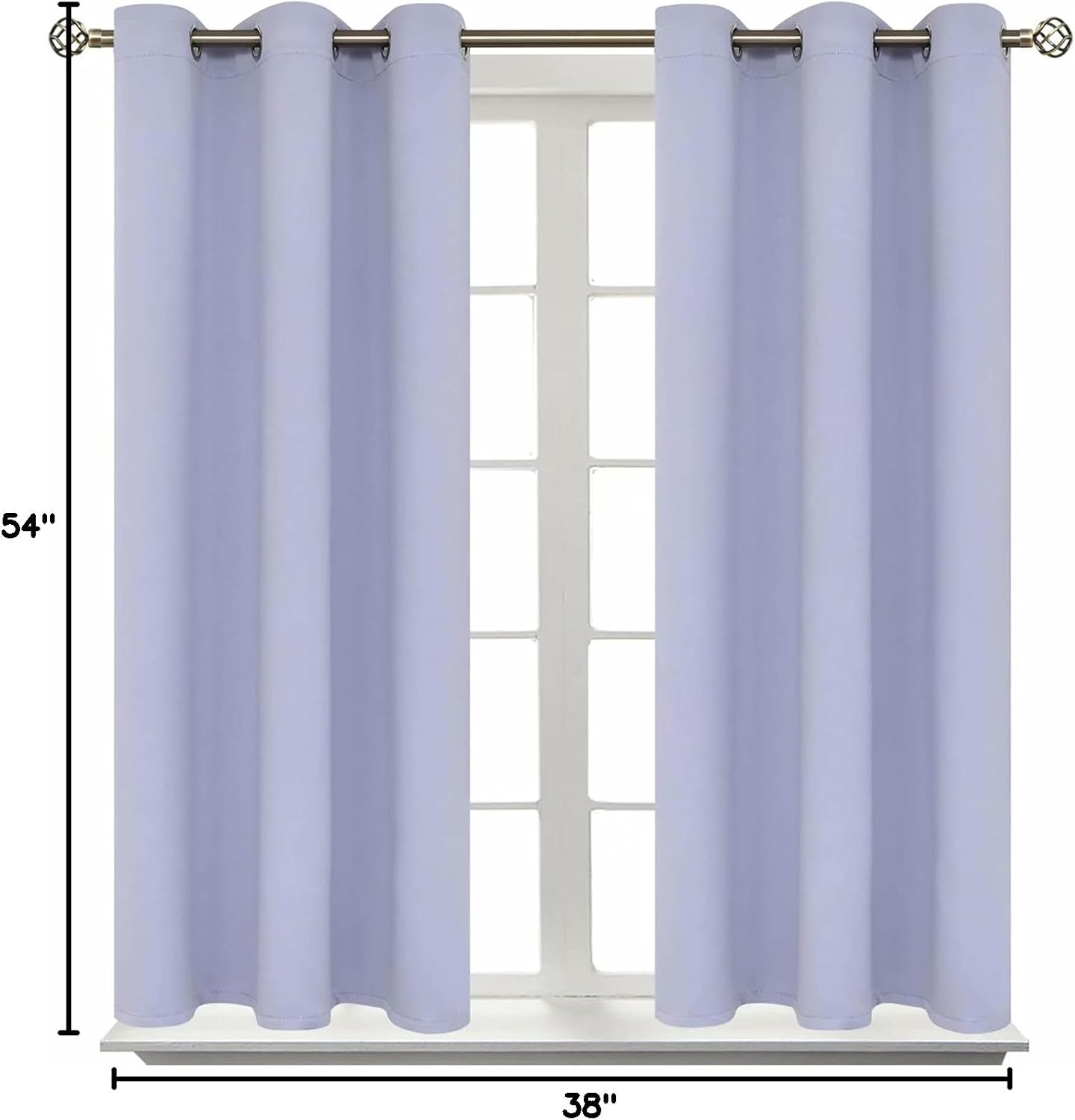 BGment Room Darkening Curtains 54 Inches Long - Grommet Thermal Insulated Drapes Window Treatment Curtains for Bedroom, 2 Panels, 38 x 54 I…