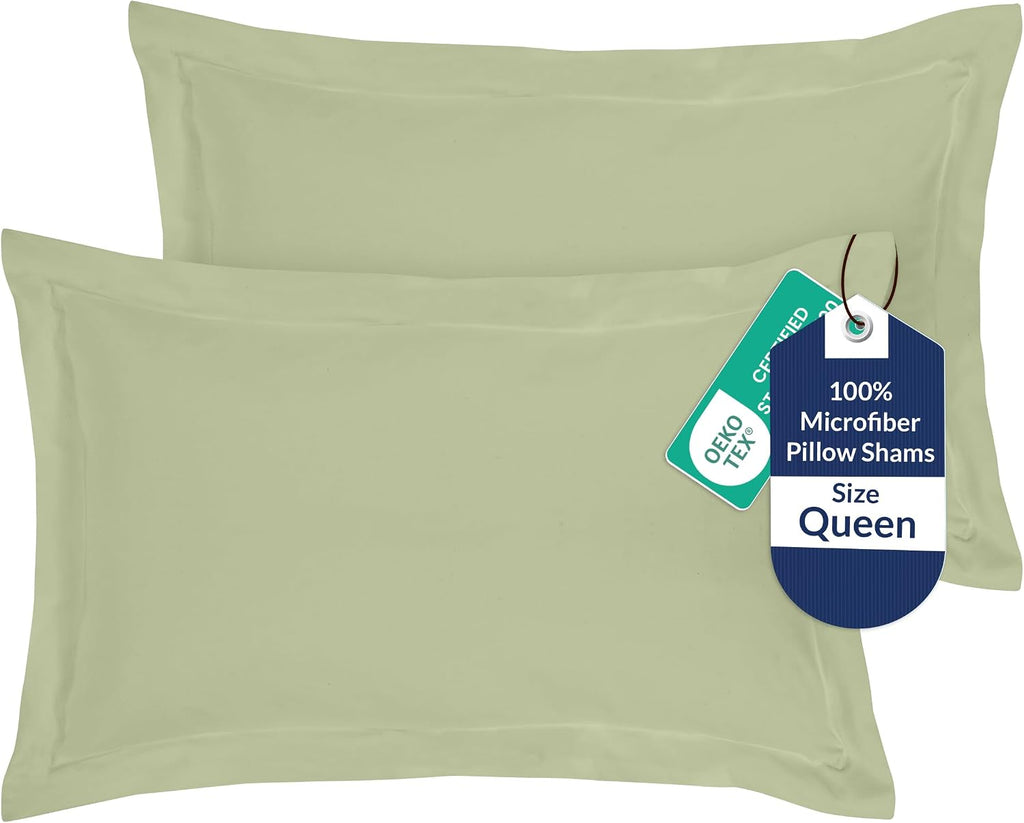 Royalelinens Royale Linens Pillow Shams 2 Pack Queen Size 20x30 Inch- Brushed 1800 Microfiber - Bed Pillow Shams, Wrinkle Resistant Super S…