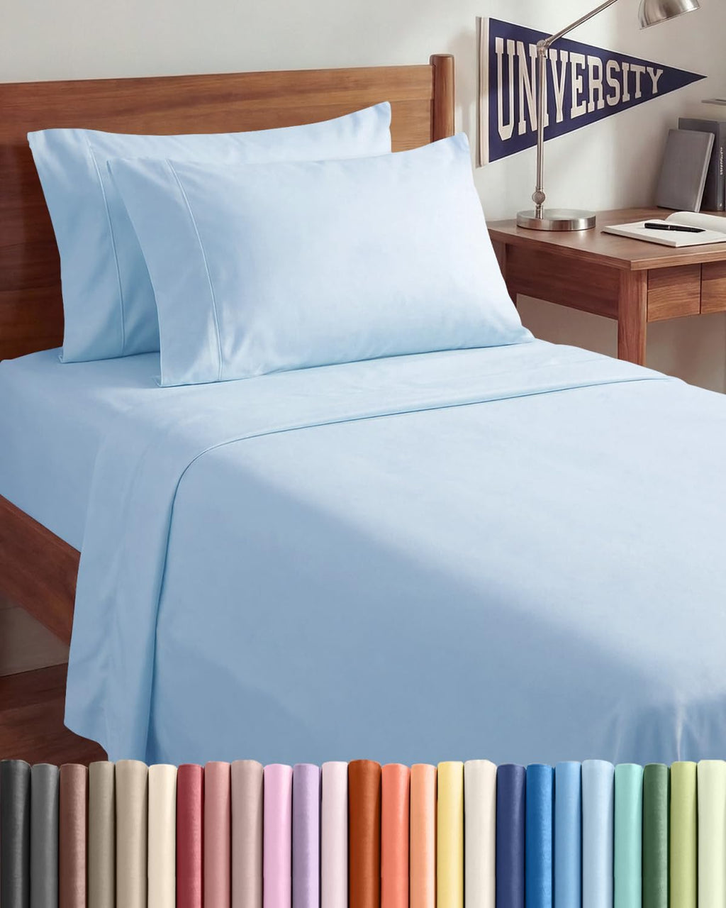 Twin XL 4 Piece Sheet Set - Comfy Breathable & Cooling - Hotel Luxury Bedding for Women, Men, Kids, Teens & Children - 1 Flat & 1 Fitted…