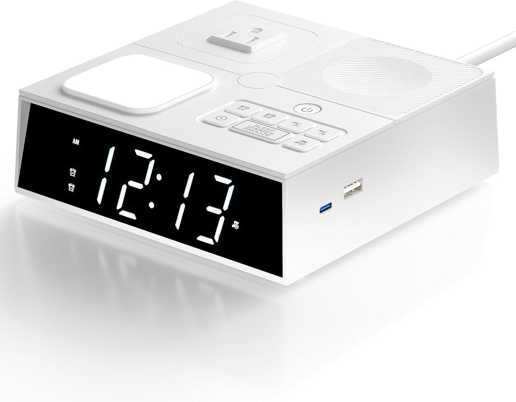 Fashionstrapsforchoose Multi-Functional Sleep Sound Machine with Clock, 41 Built-in Soothing White Noise Songs, 3-Level Bright Touch Switch…