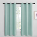 NICETOWN Aqua Blue Room Darkening Curtains for Kitchen, Window Treatment Thermal Insulated Solid Grommet Room Darkening Curtains/Drapes…