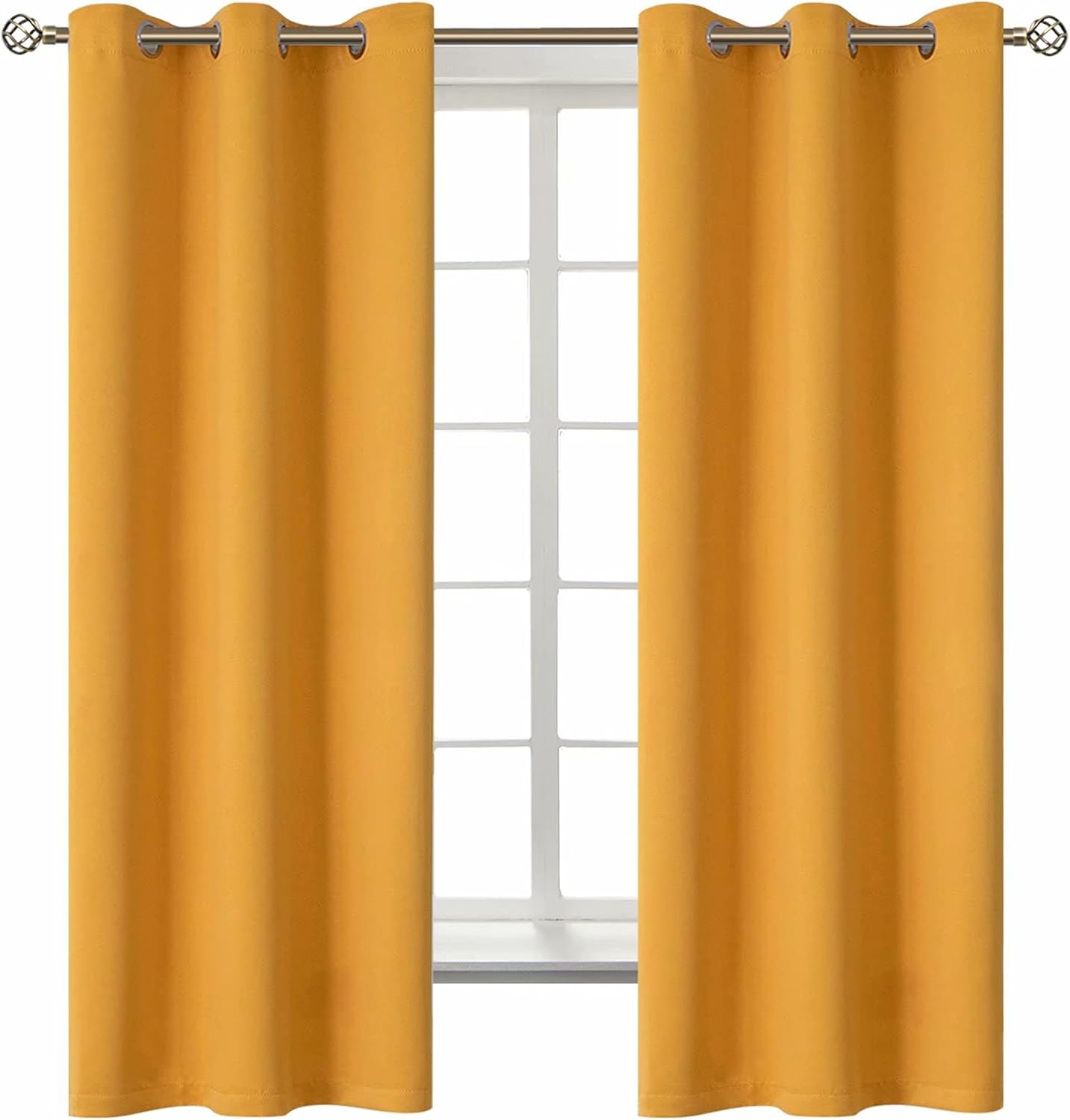 BGment Room Darkening Curtains 63 Inches Long - Grommet Thermal Insulated Drapes Window Treatment Curtains for Bedroom, 2 Panels, 42 x 63 I…