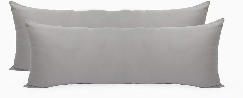 Cottoncraft COTTON CRAFT Set of 2 Pillow Protectors - 220 Thread Count Pure Combed Cotton Sateen Weave Body Pillow Cover with Zipper - 21 x…