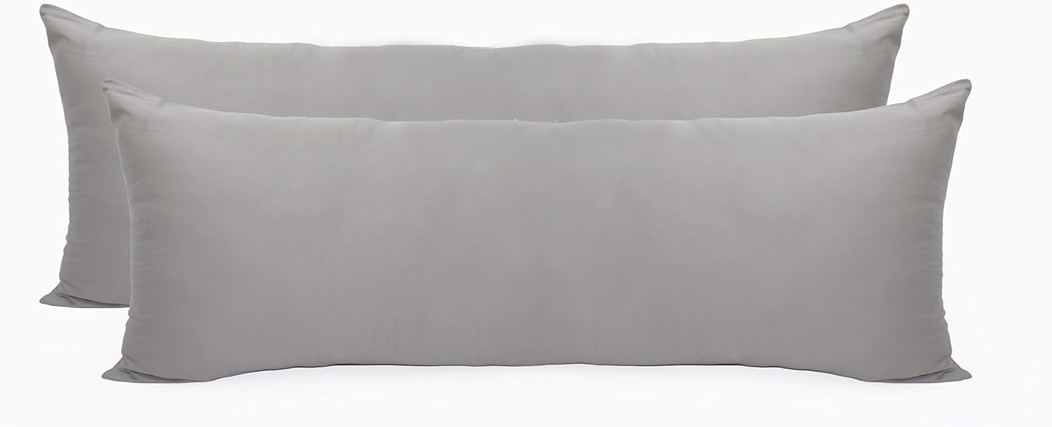 Cottoncraft COTTON CRAFT Set of 2 Pillow Protectors - 220 Thread Count Pure Combed Cotton Sateen Weave Body Pillow Cover with Zipper - 21 x…