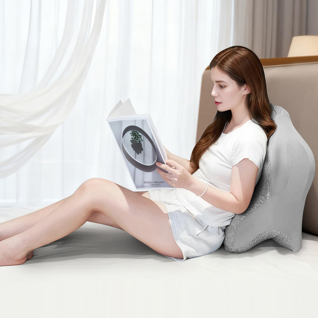 YRuiSofut Reading Pillow for Bed, Leaning, Lying and Prone, Ergonomic Memory Foam Bed Wedge Pillow for Headboard, Floor Cushions, Ch…