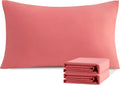 Ntbay King Pillowcase Set - 2 Pack Brushed Microfiber 20x36 Pillowcases - Soft, Wrinkle-Free, Fade-Resistant, Stain-Resistant, Coral Pink P…