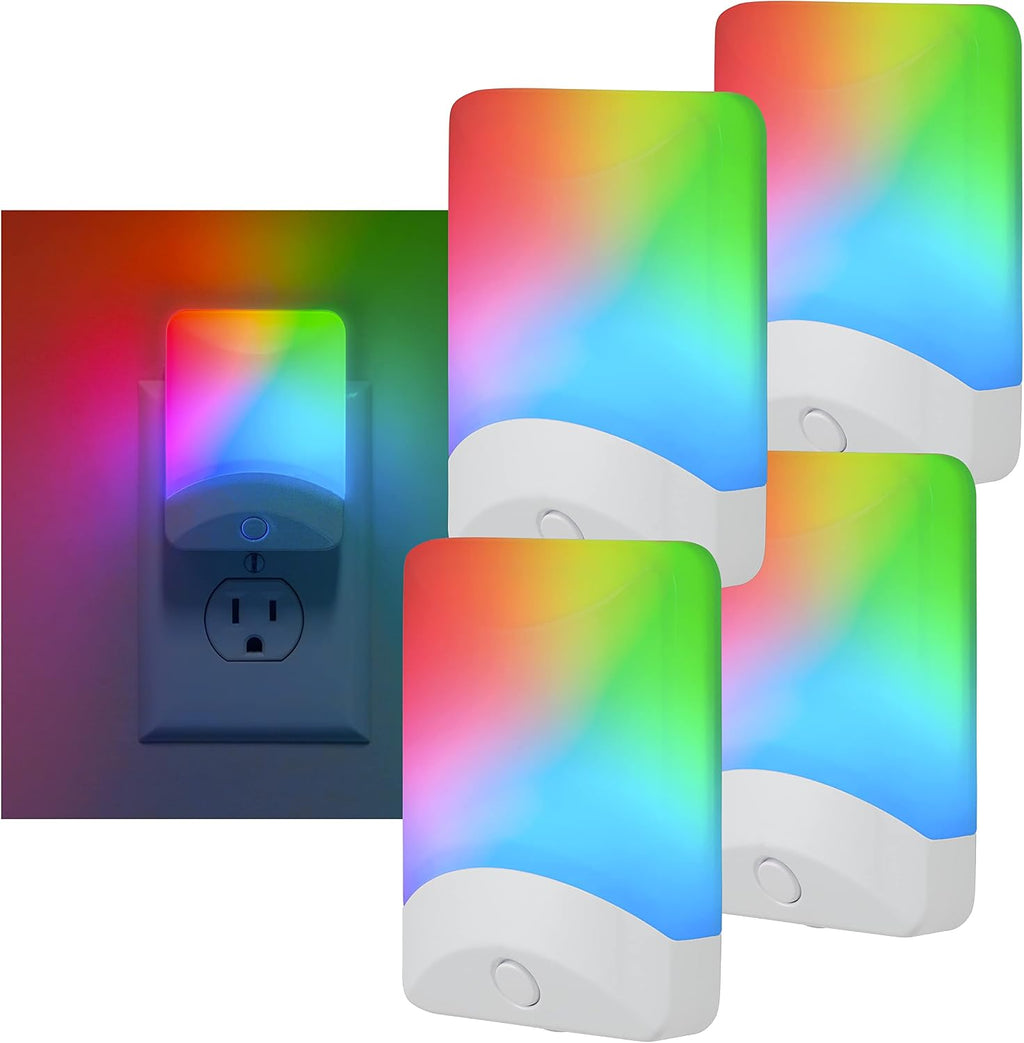 GE Color Changing LED Night Light for Kids, Dusk to Dawn Sensor, Home Decor Apartment Essentials, Wall Lights for Bedroom, Ambient…
