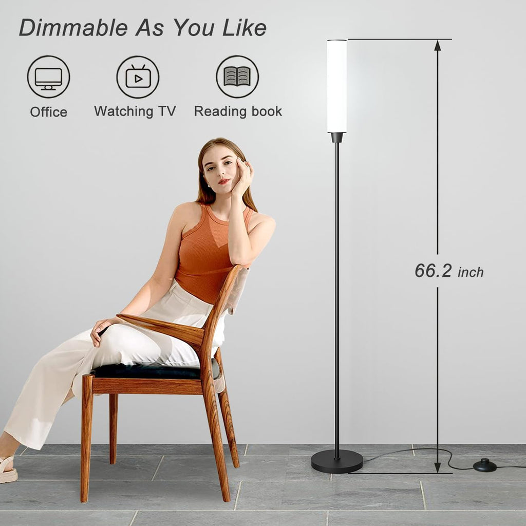 Nukanu Floor Lamp with Remote Control, Bright Floor Lamps for Living Room/Bedroom/Office, Stepless Adjustable 3000K-6000K Colors and…