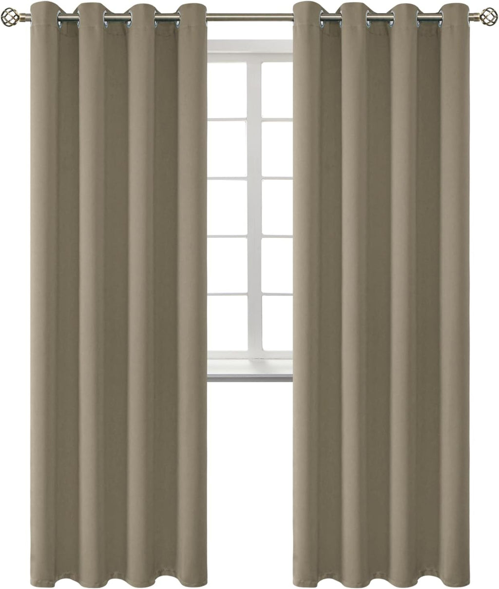 BGment Room Darkening Curtains 84 Inches Long - Grommet Thermal Insulated Drapes Window Treatment Curtains for Bedroom, 2 Panels, 52 x 84 I…