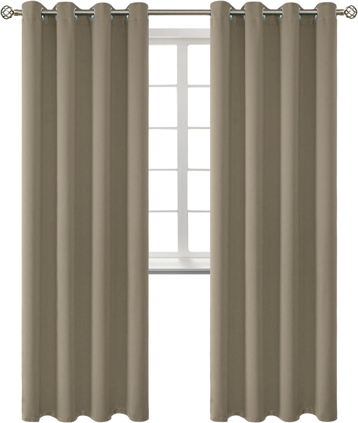 BGment Room Darkening Curtains 84 Inches Long - Grommet Thermal Insulated Drapes Window Treatment Curtains for Bedroom, 2 Panels, 52 x 84 I…
