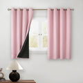 BGment Baby Pink 100% Blackout Curtains for Girls Bedroom 45 Inch Length, Thermal Insulated Full Light Blocking Grommet Noise Cancelling Sm…