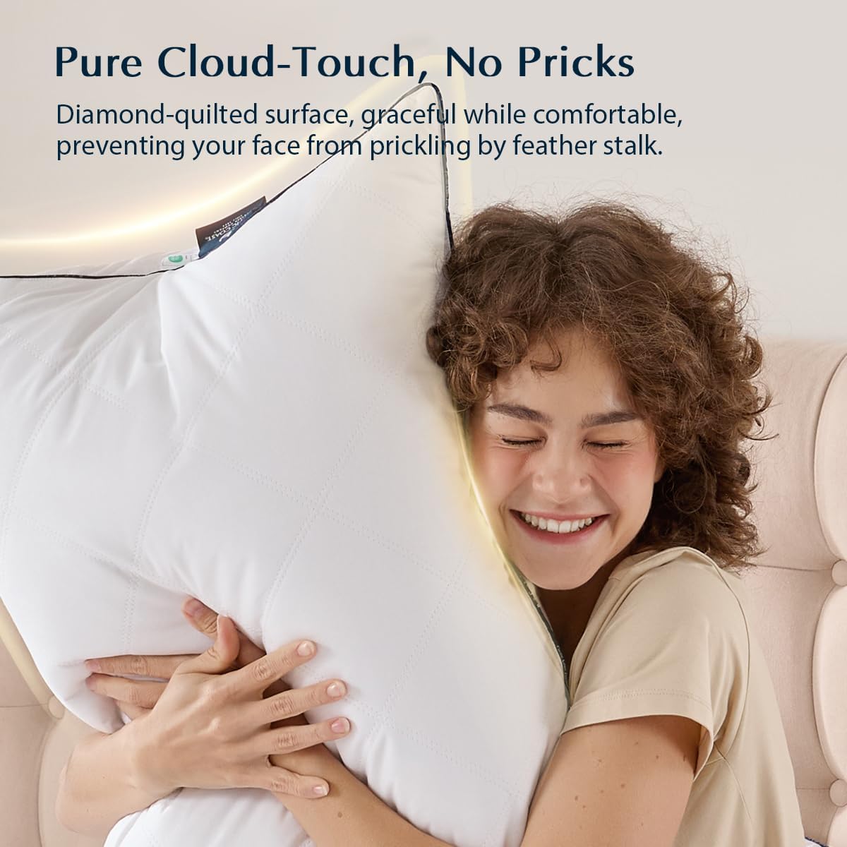 PacificCoast Pacific Coast Goose Feather & Down Bed Pillows Queen Size 2-Pack, Hotel Quality Collection, Medium Support for Side & Back Sle…