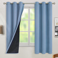 BGment Thermal Insulated 100% Blackout Curtains for Bedroom with Black Liner, Double Layer Full Room Darkening Noise Reducing Grommet Curta…