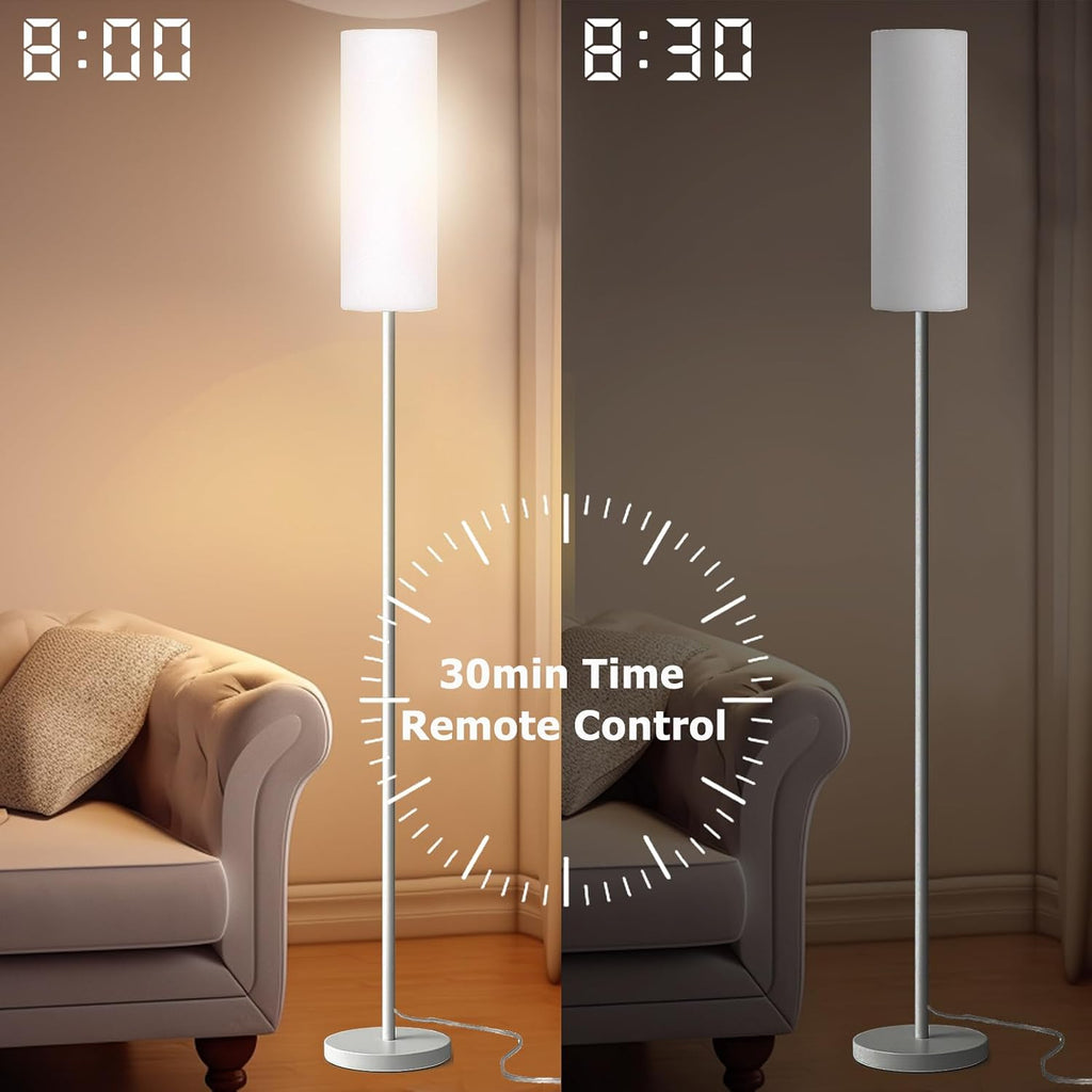 Qaubauyt Smart LED Floor Lamp with APP Control & RGB Colors - Dimmable Standing Lamp for Living Room, Bedroom, Gaming - Remote, Timer, 9W…