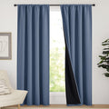 Nicetown 100% Blackout Curtains 84 inches Long, Energy Smart & Noise Blocking Out Drapes for Baby Room Window, Thermal Insulated Guest Room…