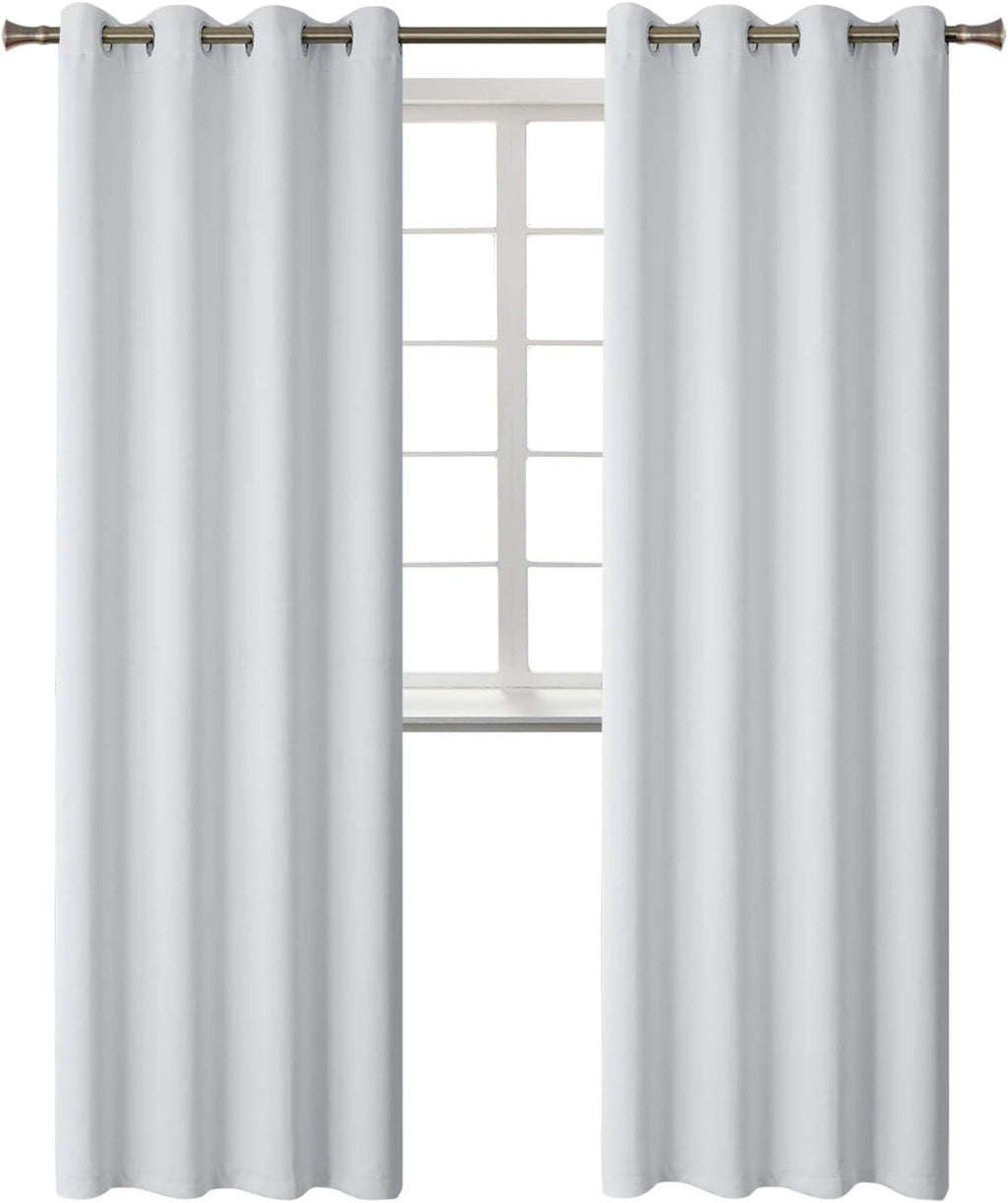 BGment Blackout Curtains - Grommet Thermal Insulated Room Darkening Bedroom and Living Room Curtains, Set of 2 Panels (52 x 120 Inch, Greyi…