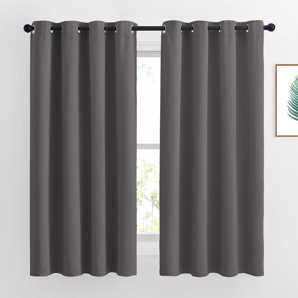 Nicetown Blackout Curtains for Bedroom 63 inch Length 2 Panels - Window Treatment Thermal Insulated Solid Grommet Blackout for Living Room…