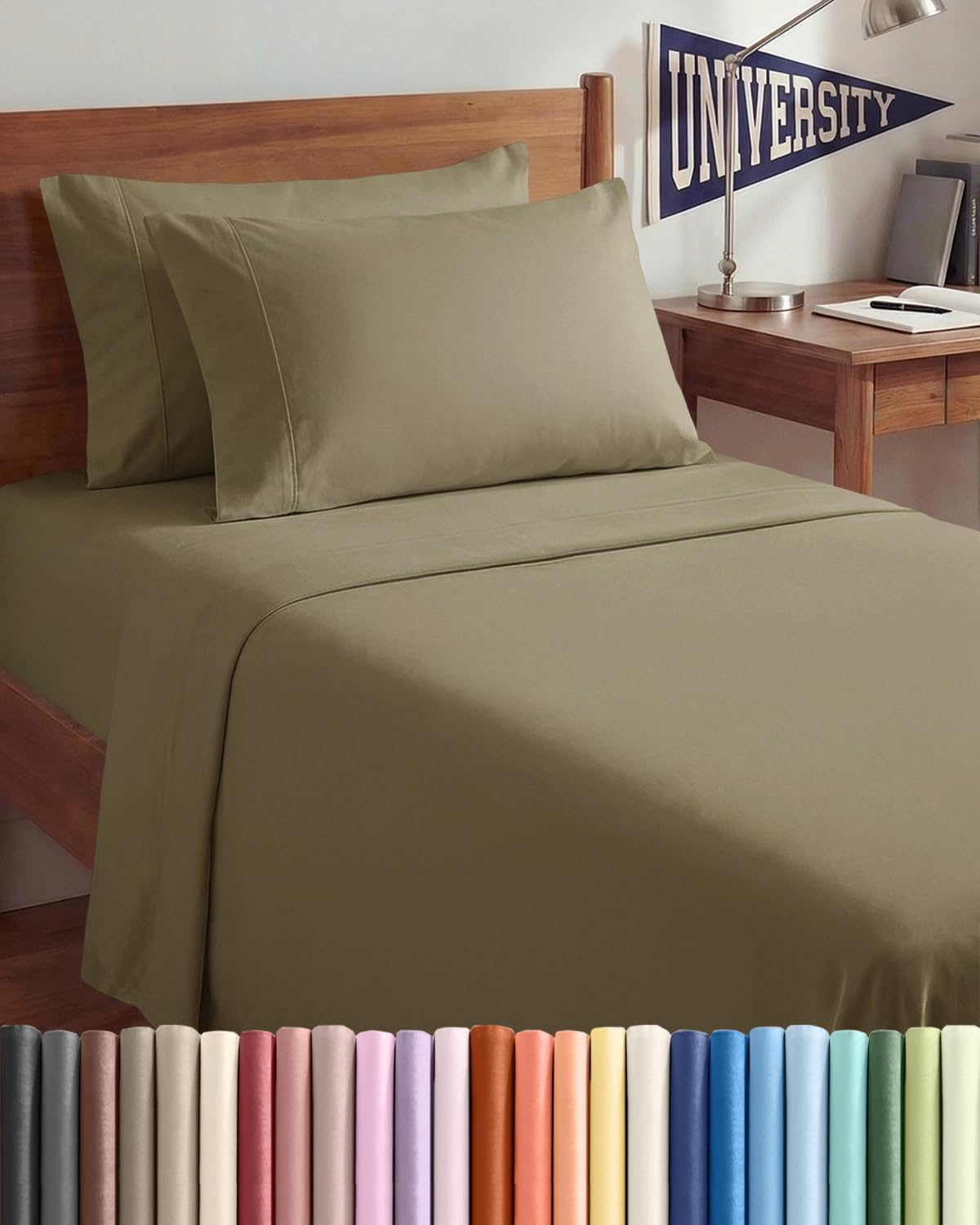 Twin XL 4 Piece Sheet Set - Comfy, Breathable & Cooling - Hotel Luxury Bedding for Women, Men, Kids, Teens and Children - 1 Flat & 1…