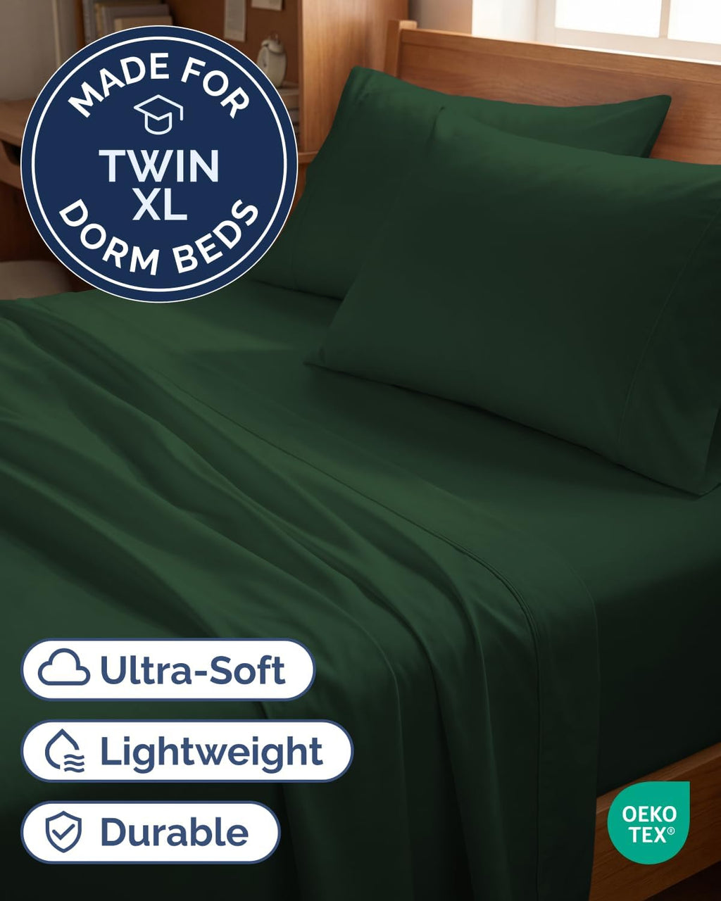 Twin XL 4 Piece Sheet Set - Comfy, Breathable & Cooling - Hotel Luxury Bedding for Women, Men, Kids, Teens & Children - 1 Flat & 1 Fitted…