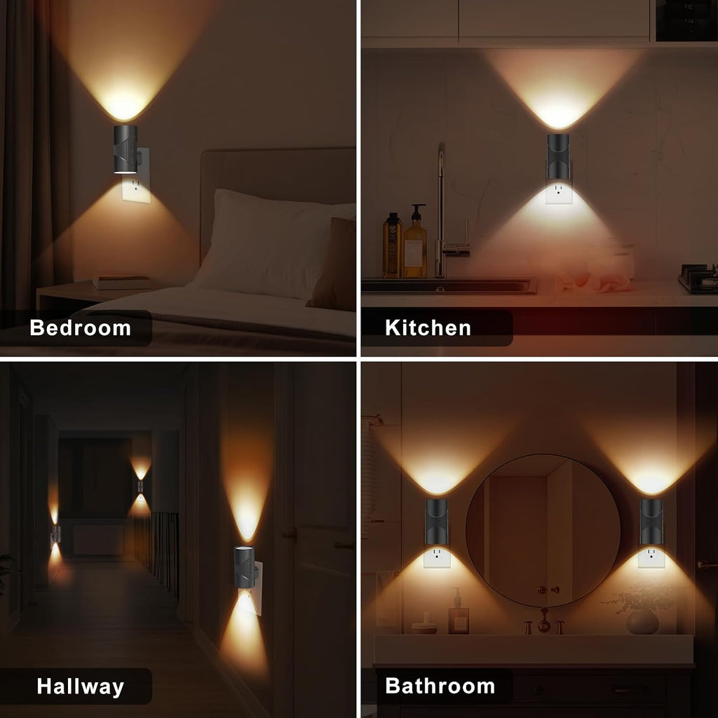 easuntec Night Lights Plug into Wall, Plug in Night Light, Night Light, Dusk to Dawn Light Sensor, 3 Light Modes, Dimmable Night Lights for…