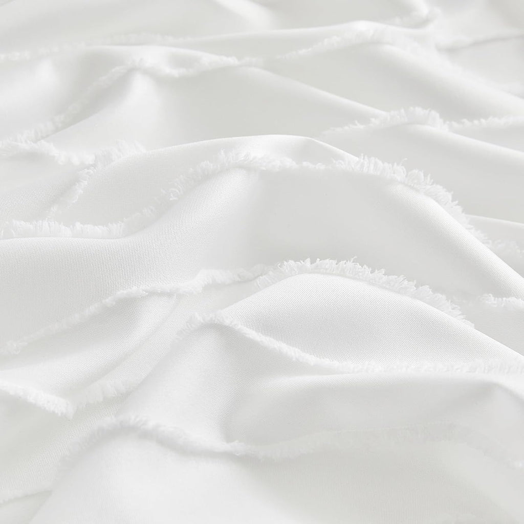 Warmdern White Striped Pillow Covers Body Pillow Cover Soft Microfiber Stripe Pillow Cases Boho Tufted Stripes Textured Pillowcase with Env…