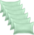 Elegantcomfort Elegant Comfort 6-Pack Cooling Viscose Satin Pillowcase Set with Hidden Zipper Closure, Silky Smooth for Hair and fabric…