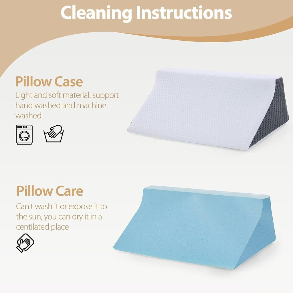 Wedge Pillow for Sleeping, Side Sleeper Body Back Positioners for Back Pain, Preventing Bedsores, After Surgery, Pregnancy Support, Ankle…
