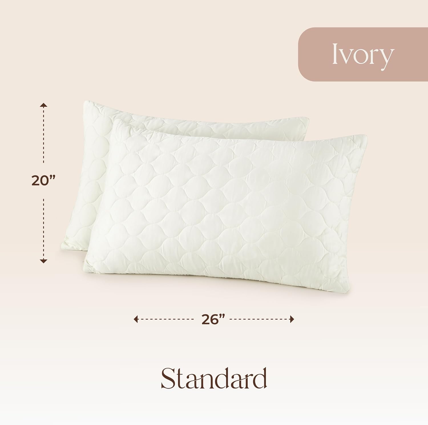 WhisperOrganics Organic Cotton Pillow Protector - Durable Quilted Pillow Protector King Size GOTS & Fairtrade Certified - Thick Hypoallerge…