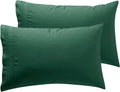 Nestl Microfiber Queen Pillowcase Set of 2, Hunter Green, Soft, Envelope Closure, 20x30 Inches cotton Green