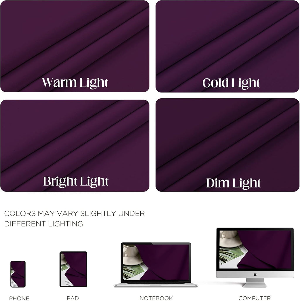 CUCRAF Custom Purple Grape Blackout Curtains 1 Panel Set, Thermal Insulated Grommet Room Darkening Curtain for Living Room Bedroom, Light…
