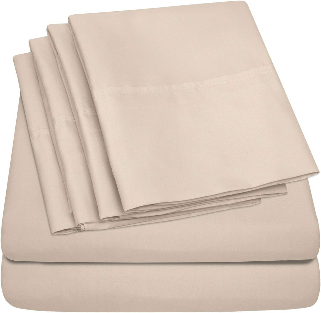Full Size Bed Sheets - 6 Piece 1500 Supreme Collection Fine Brushed Microfiber Deep Pocket Full Sheet Set Bedding - 2 Extra Pillow Cases…