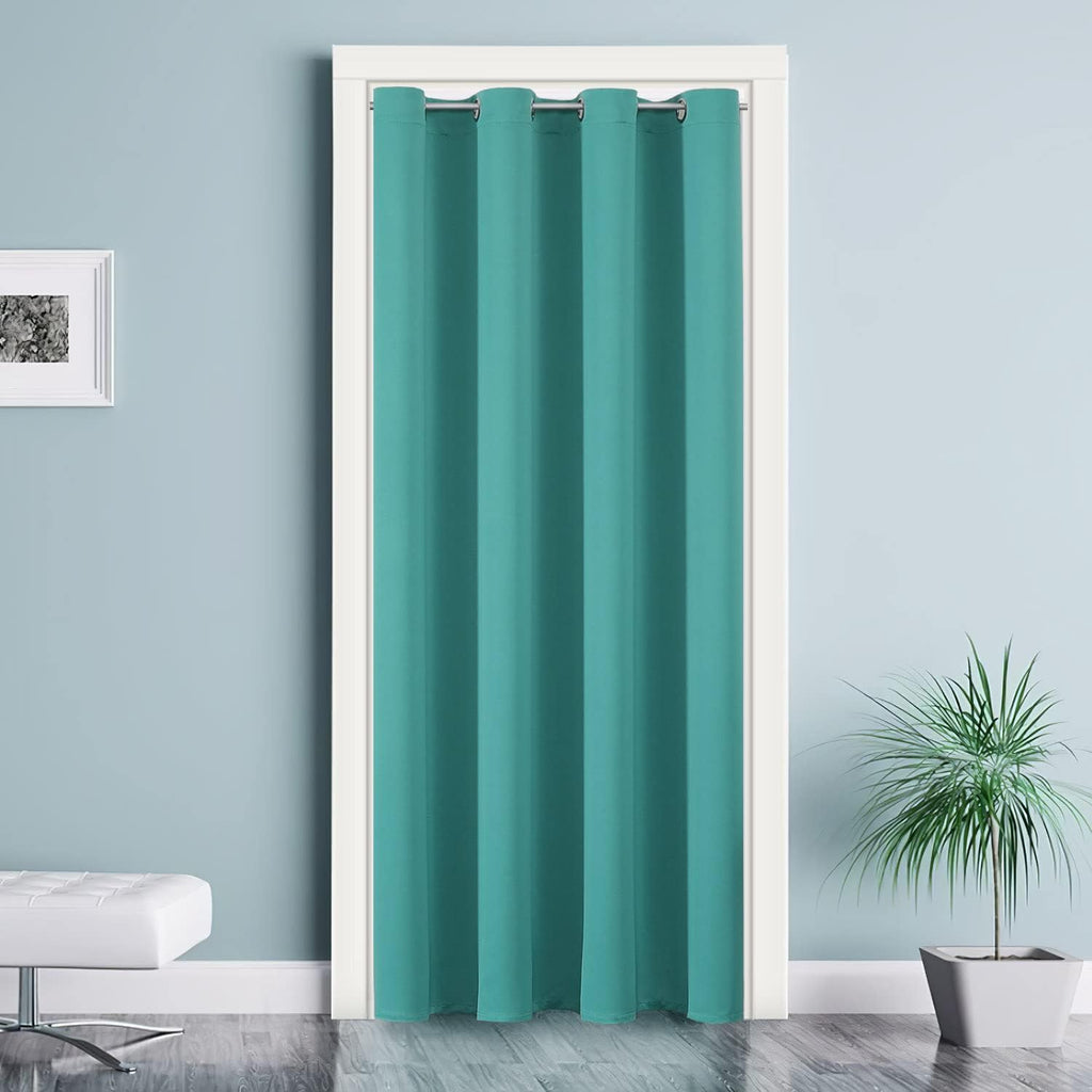 ChrisDowa Blackout Door Curtains for Doorway Privacy, Grommet Closet Curtains for Bedroom Closet Door, Thermal Insulated Temporary Doorway…